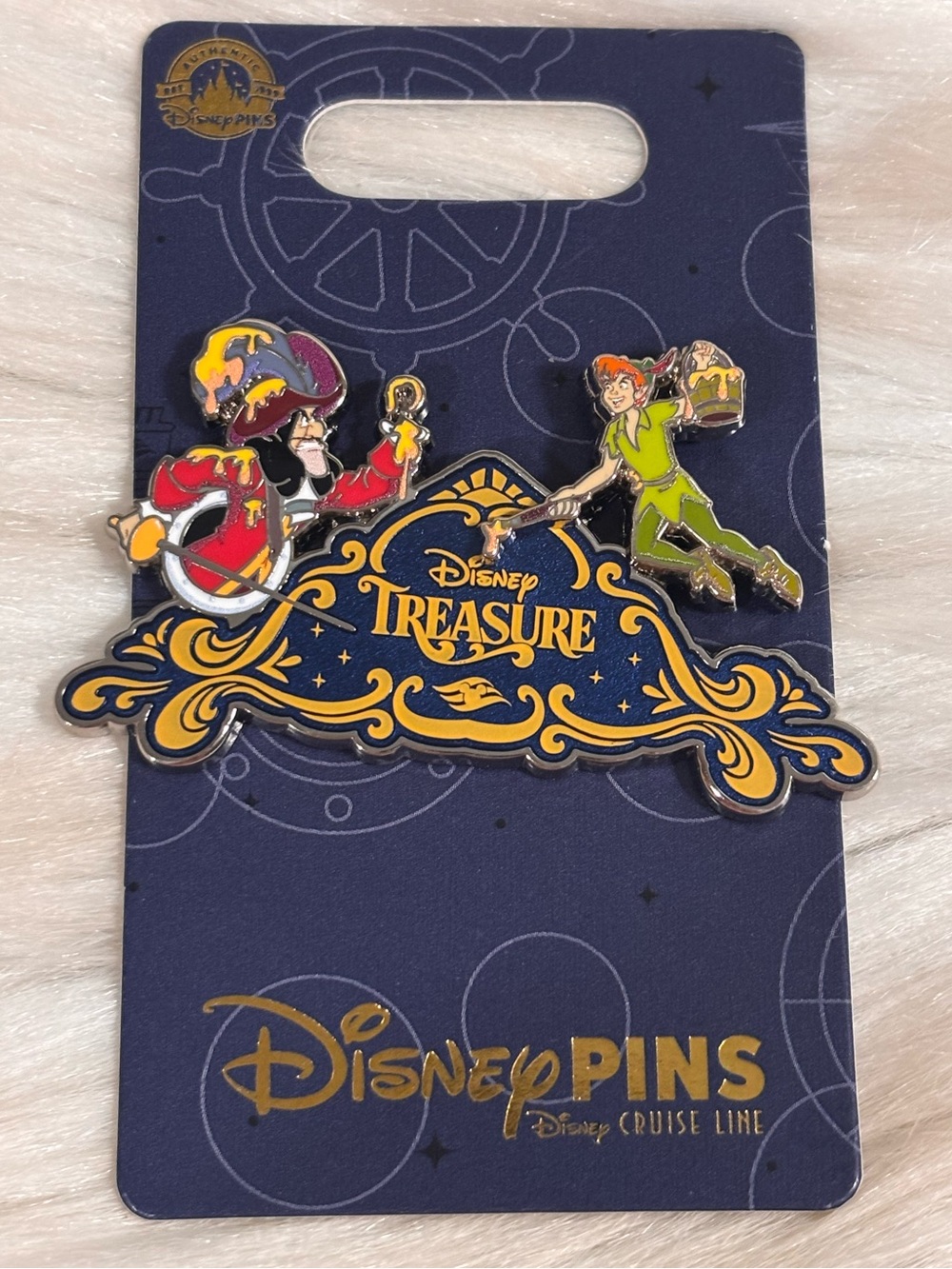 DISNEY CRUISE LINE DCL TREASURE Peter Pan & Captain Hook Ship Pin Stern